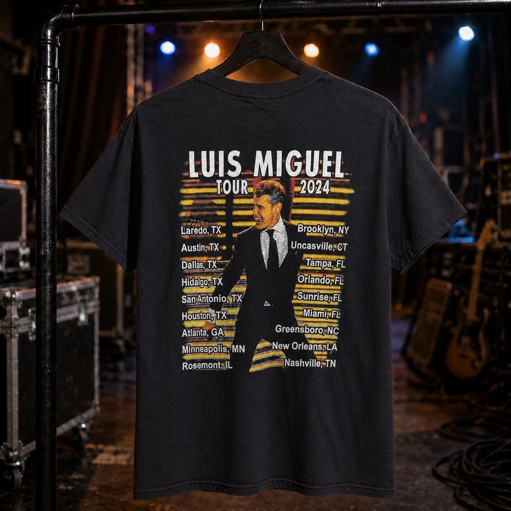 Luis Miguel Tour 2024 Concert Medium T-Shirt Textured NEW